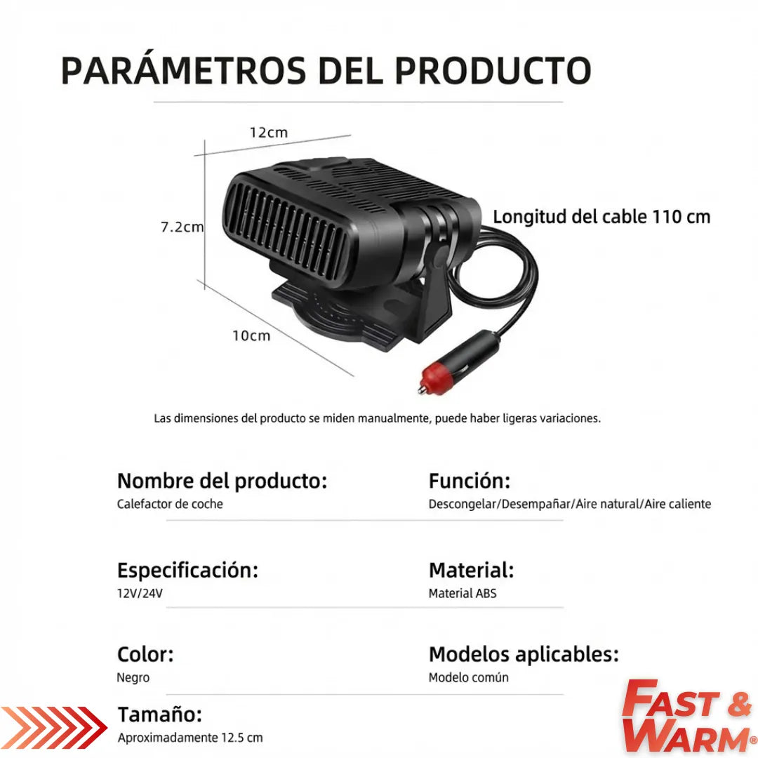 Calefactor Desempañante de Auto FAST&WARM®
