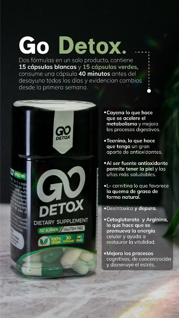 Go Detox: Quemador De Grasa x30 Capsulas