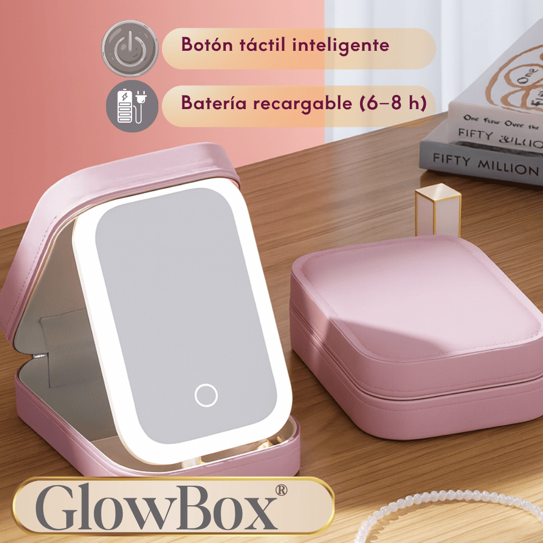 GlowBox®: Mini tocador portátil, práctico y elegante