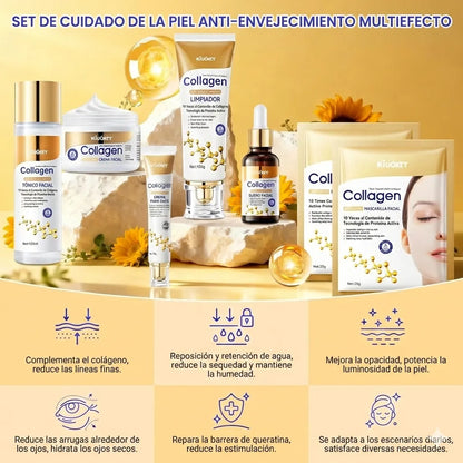 Kit de cuidado facial con colágeno de 6 piezas SADOER