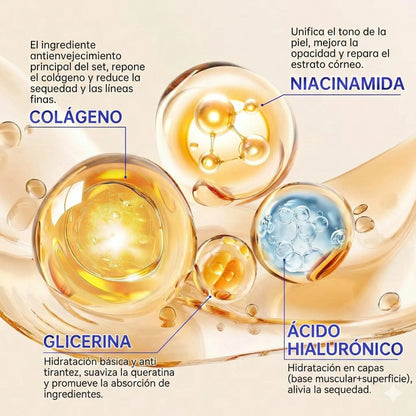 Kit de cuidado facial con colágeno de 6 piezas SADOER
