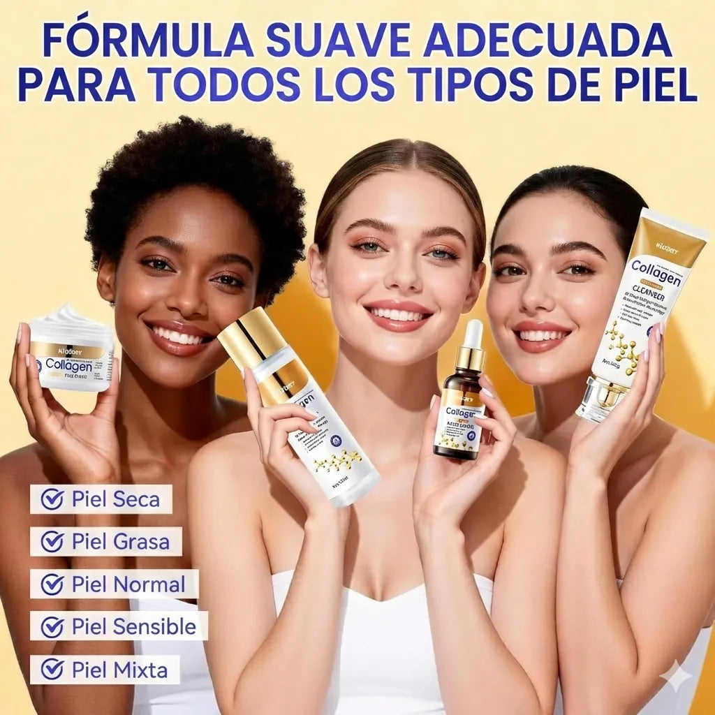 Kit de cuidado facial con colágeno de 6 piezas SADOER