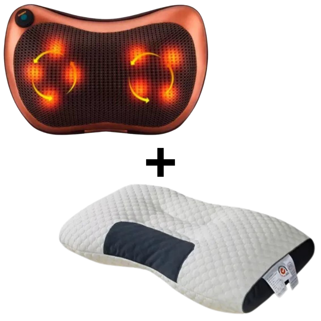 Masajeador de espalda LumFlex™ + Almohada Indeformable 3D