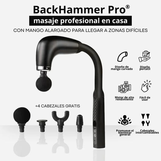 BackHammer Pro®: Masaje profundo donde tus manos no llegan