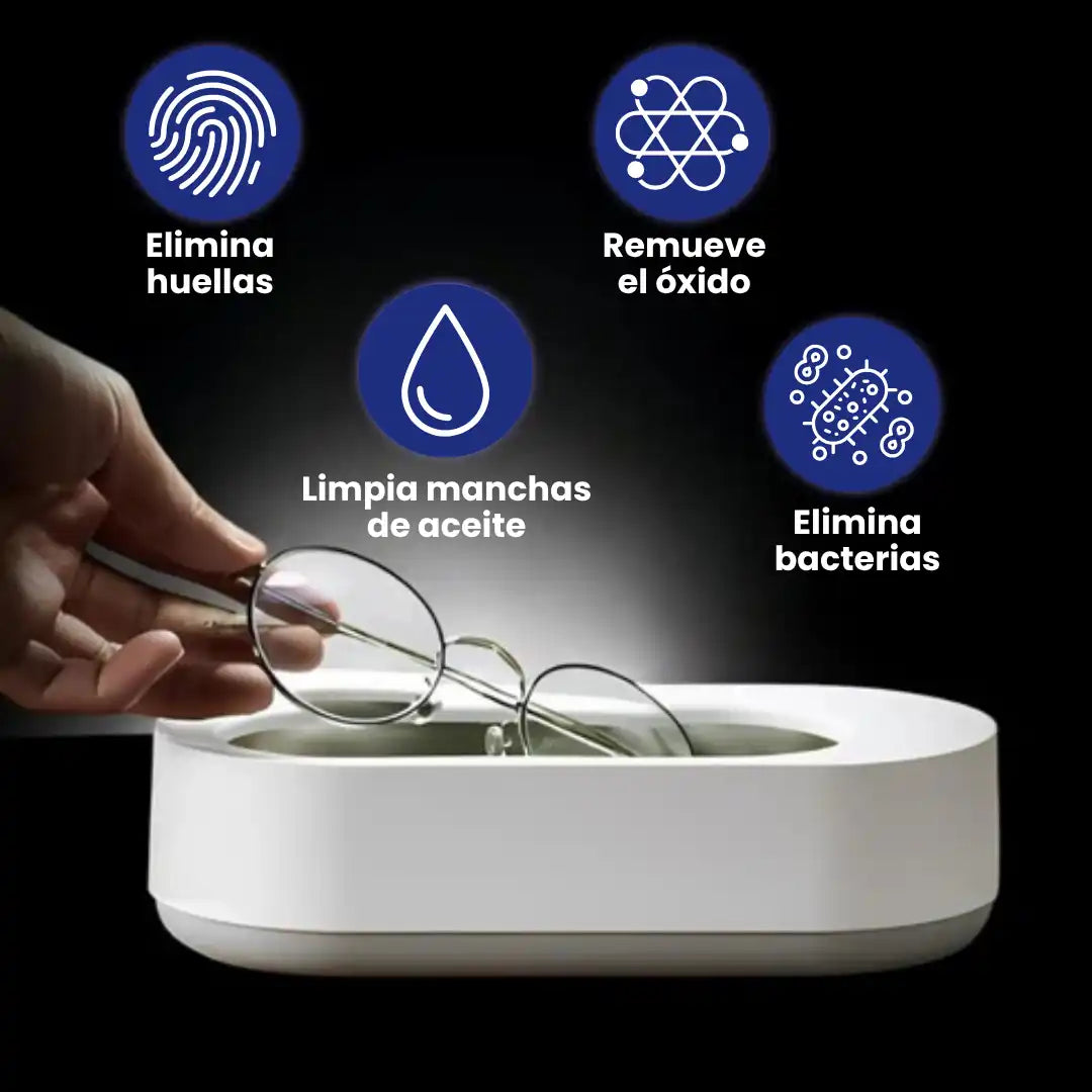 UltraCleaner Pro™: Tecnología de limpieza ultrasónica que mantiene tus lentes