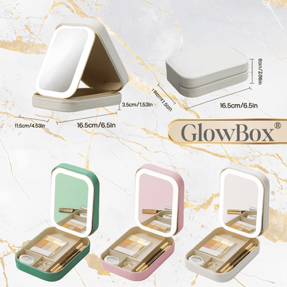 GlowBox®: Mini tocador portátil, práctico y elegante