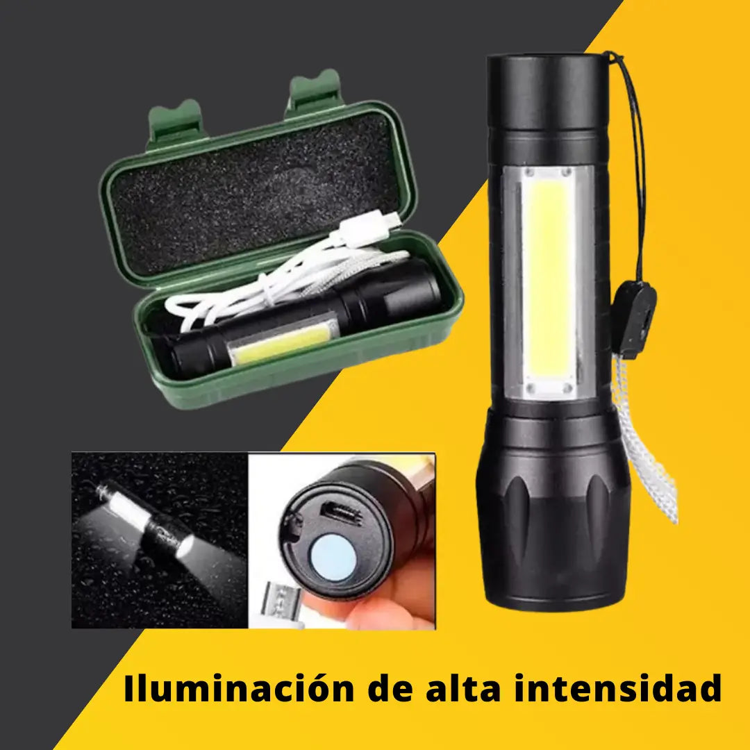 Linterna táctica recargable