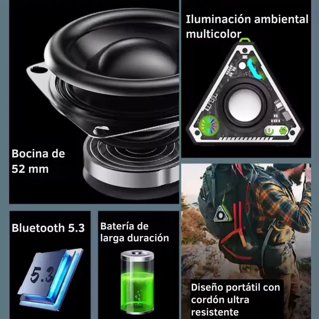 Altavoz Bluetooth Portátil RGB SONICTRI™