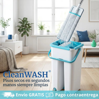 CleanWASH® Trapeador inteligente Elimina el mugre de una sola pasada