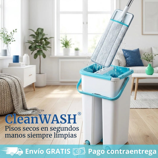 CleanWASH® Trapeador inteligente Elimina el mugre de una sola pasada