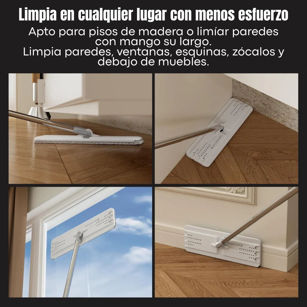 CleanWASH® Trapeador inteligente Elimina el mugre de una sola pasada