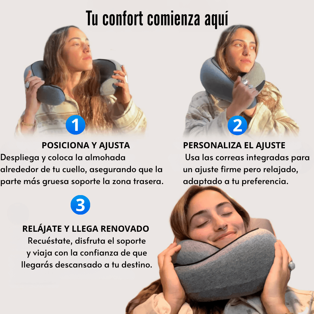ComfortAir®: Soporte cervical premium para viajes sin tensión