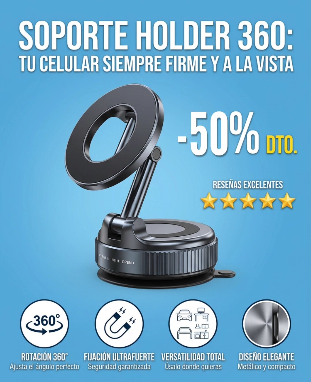 Soporte magnético para celular 360°
