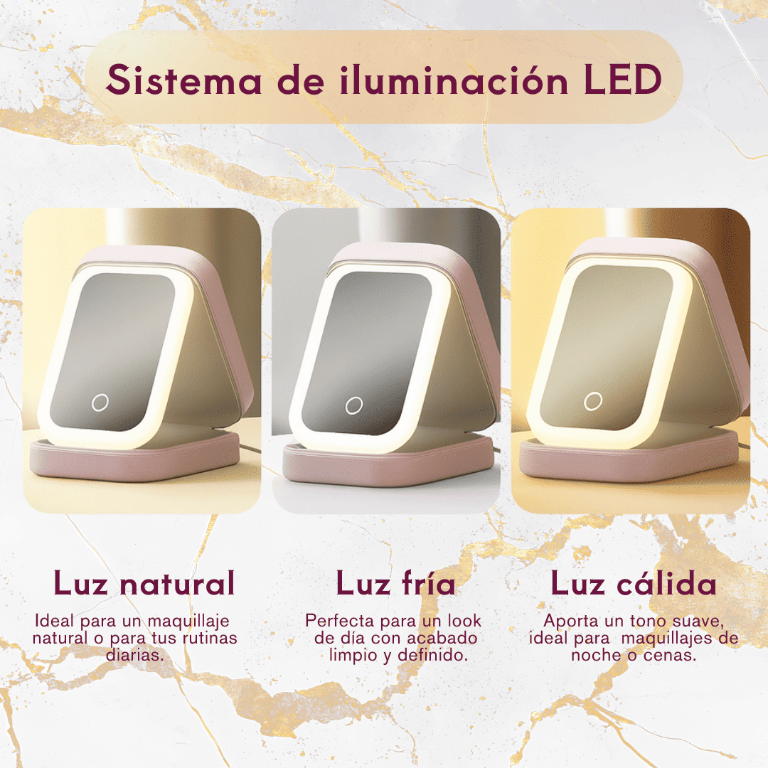 GlowBox®: Mini tocador portátil, práctico y elegante