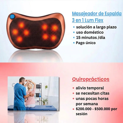 Masajeador de espalda LumFlex™ 3 en 1