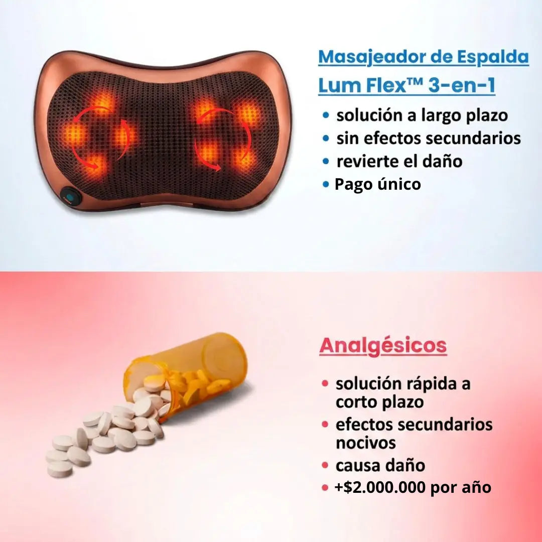 Masajeador de espalda LumFlex™ 3 en 1