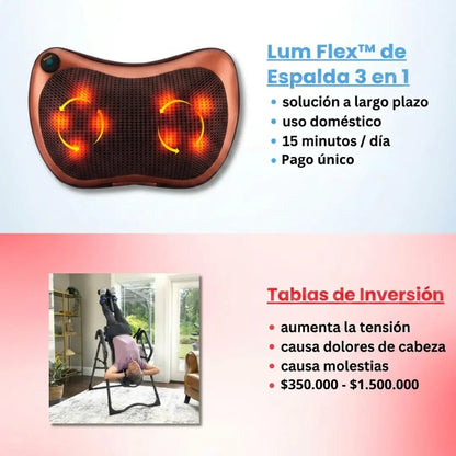 Masajeador de espalda LumFlex™ 3 en 1
