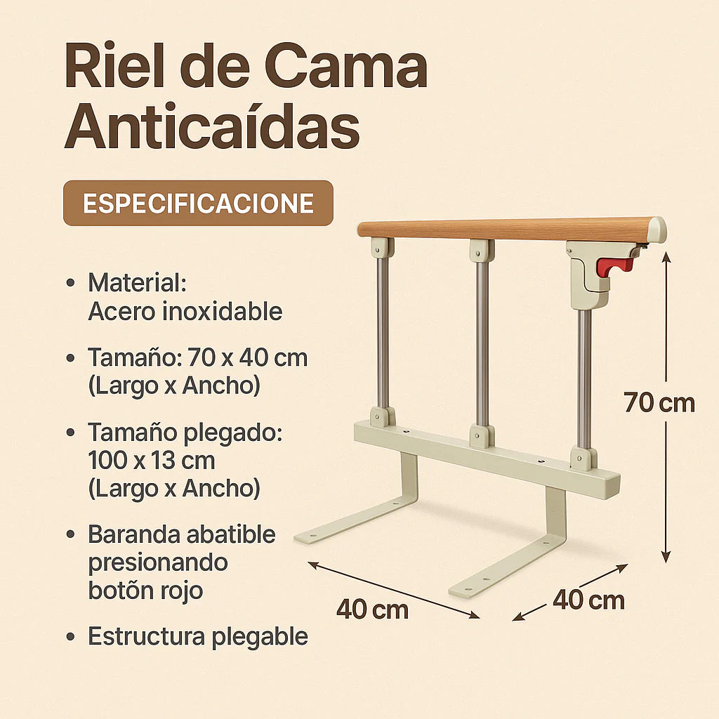 SafetyBed: Baranda Segura Plegable para Cama