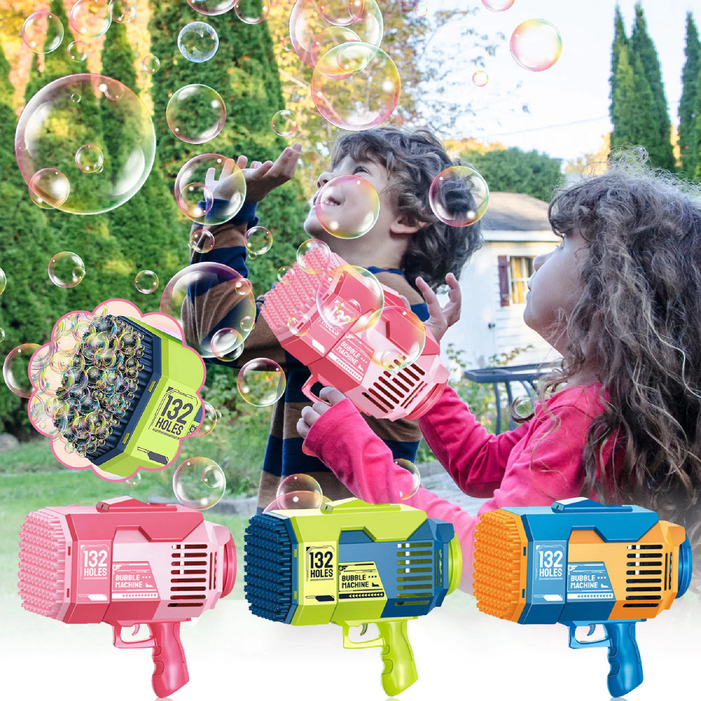 PartyPOP: Pistola Mágica de Burbujas Fiesta