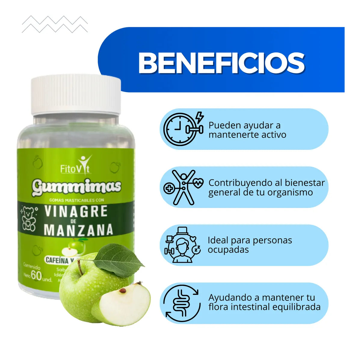Gummimas: Gomitas Vinagre Manzana Verde